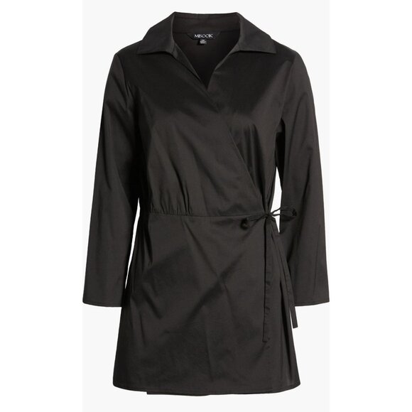 MISOOK Side Tie Poplin Shirt In Black size M NWOT - Picture 3 of 10